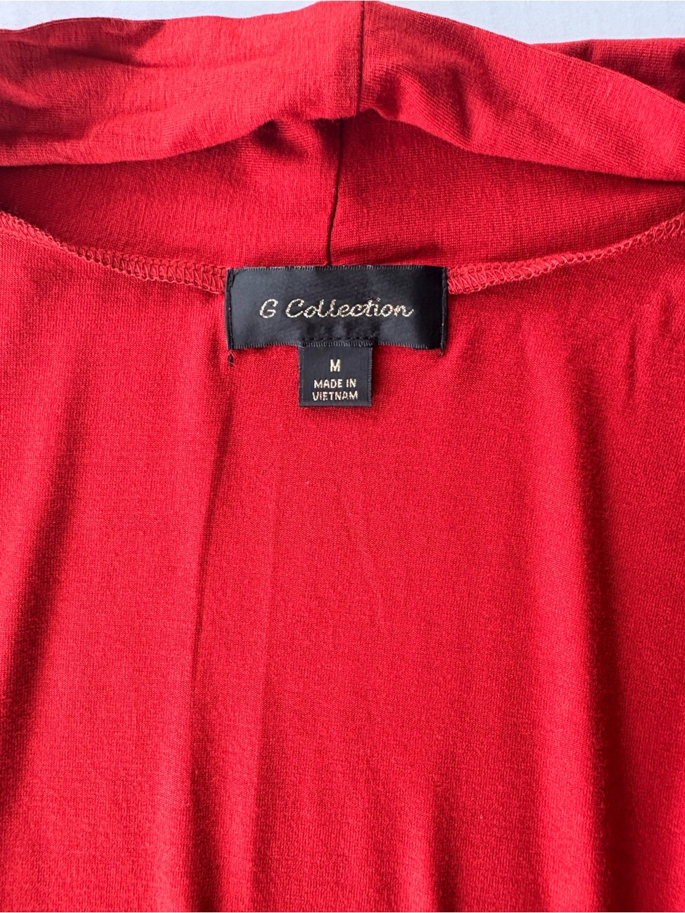 GG Collection Open-Front Red Cardigan - Picture 6 of 7